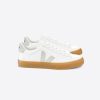 VEJA Mens Campo Chromefree Leather Sneakers In Extra White/Natural | Collen And Clare New