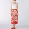 OUI Midi Skirt In Red/White Best