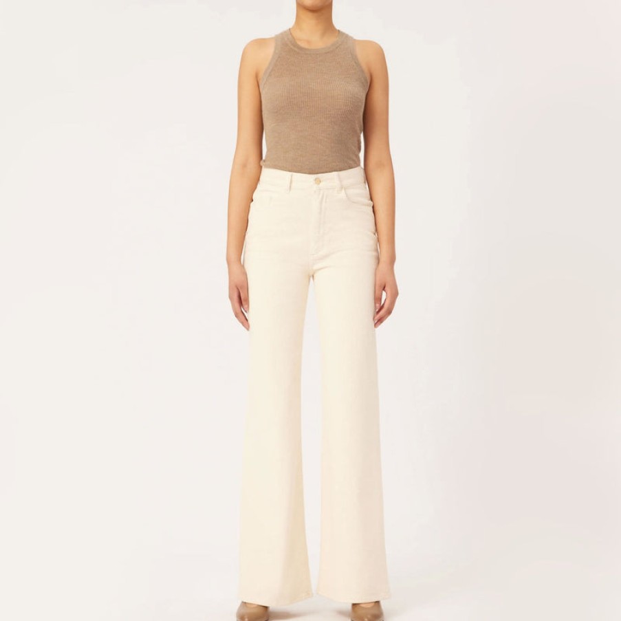 DL1961 Hepburn Corduroy Trousers In Manilla | Collen & Clare Hot