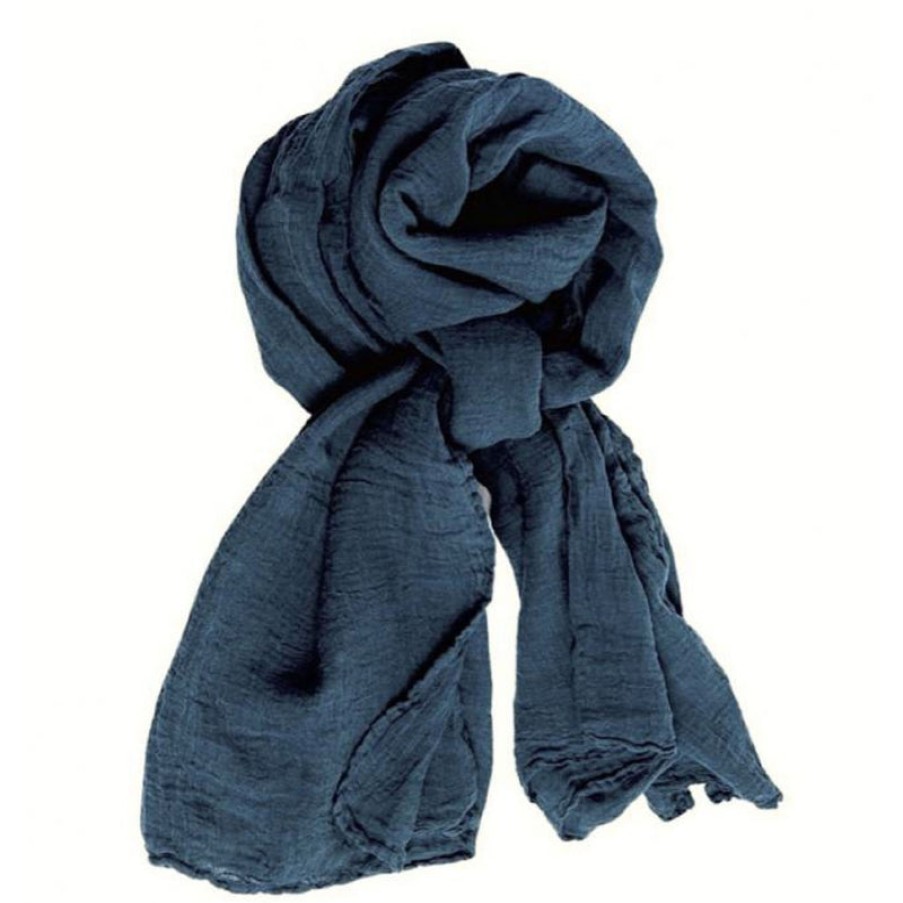 COULEUR CHANVRE Long Hemp Scarf In Japan Blue | Collen & Clare Best