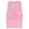 DAWN X DARE Ace Knitted Tank In Super Pink Hot