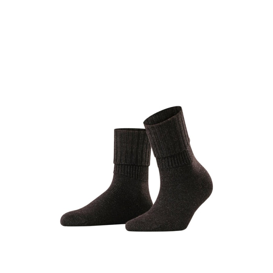 FALKE Striggings Rib Socks In Anthracite Melange | Collen & Clare Clearance