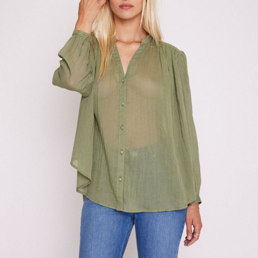 BERENICE Berenice Cassandra Blouse In Light Khaki New