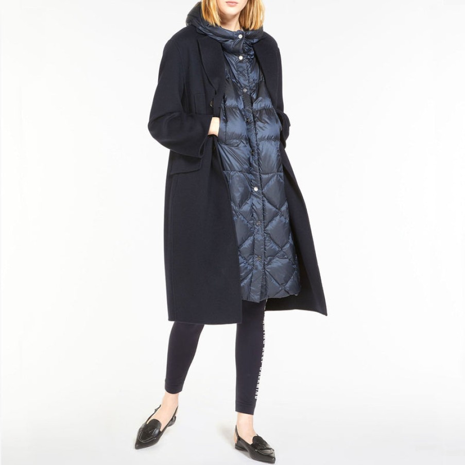 S MAXMARA Visoft Water Repellent Gilet In Midnight Blue | Collen And Clare Online