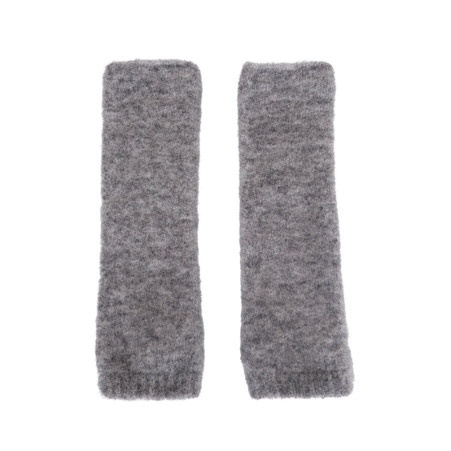 BLACK COLOUR Ginger Alpaca Handwarmers In Grey | Collen & Clare Hot