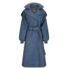 BRGN Duskregn Maxi Trench Coat In Denim Blue Best