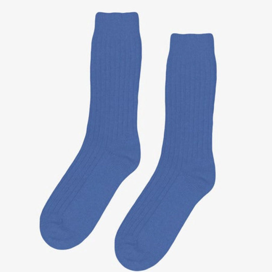 COLORFUL STANDARD Merino Wool Blend Socks In Pacific Blue | Collen & Clare New