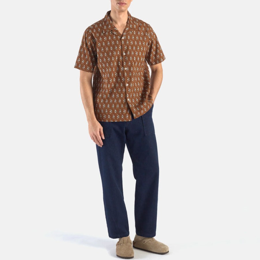 UNIVERSAL WORKS Road Shirt In Brown Hot