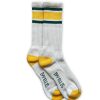 IVY ELLIS Mens Starr Vintage Cotton Sport Socks In Ecru/Yellow/Green | Collen And Clare Hot