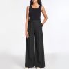 CEFINN Margot Pleated Wide Leg Trousers In Black | Collen & Clare Clearance