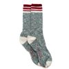 IVY ELLIS Mens Melvich Slubbed Socks In Green Marl/Red | Collen And Clare Clearance