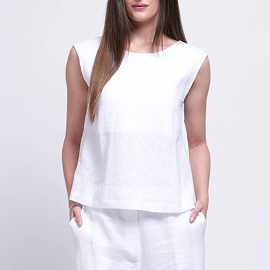 FOIL Its Only Natural Stripe Top In White Wholesale