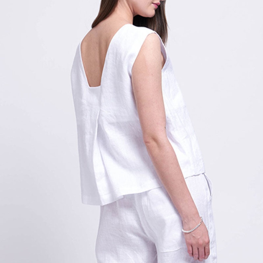 FOIL Its Only Natural Stripe Top In White Wholesale