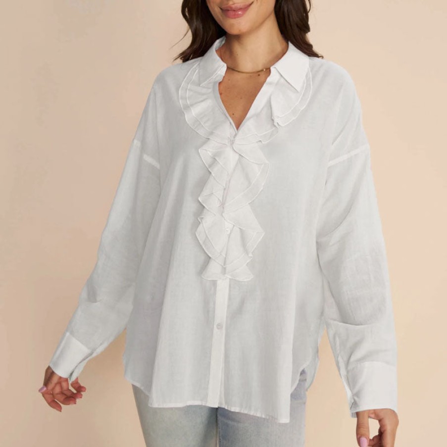 MOS MOSH Mmjelena Voile Shirt In White Best