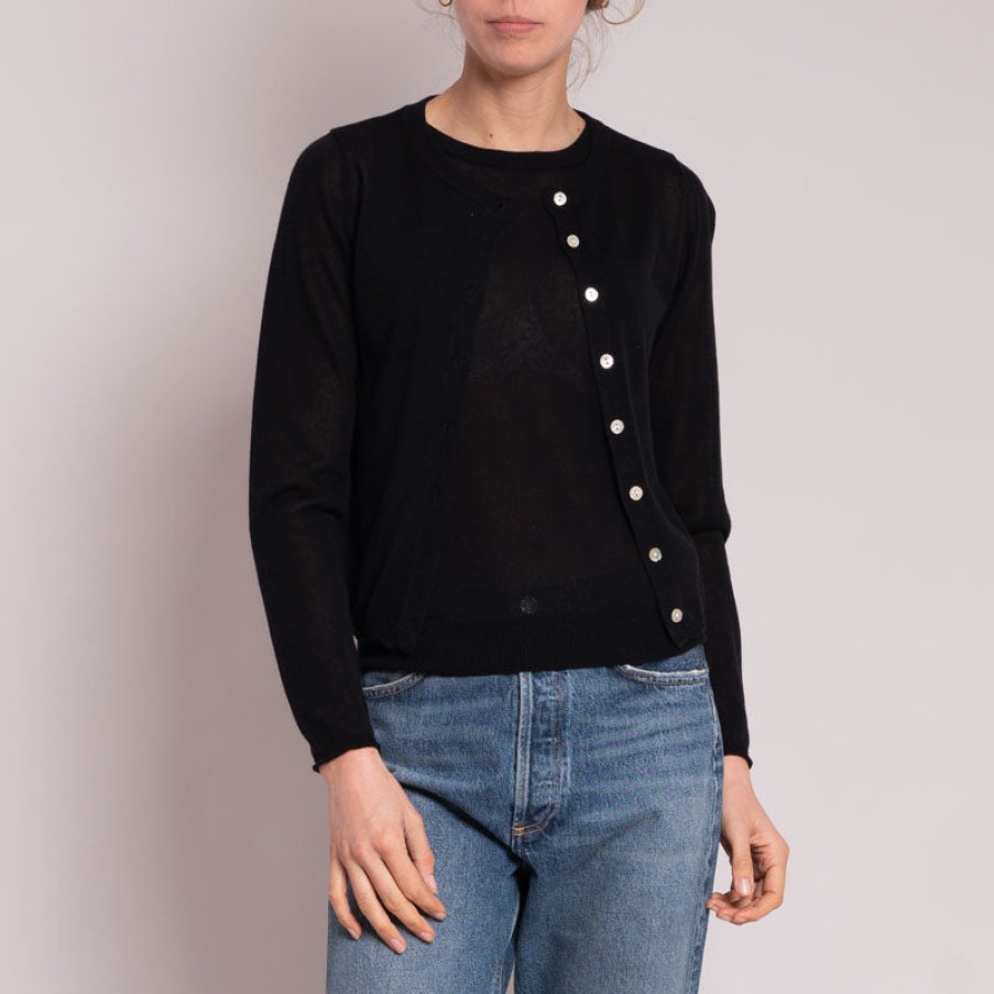 JUMPER1234 Featherweight Cardigan In Black Best