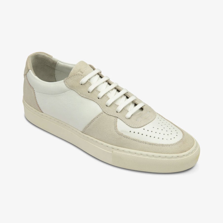 LOAKE Rush Suede Sneakers In White/Sand Online