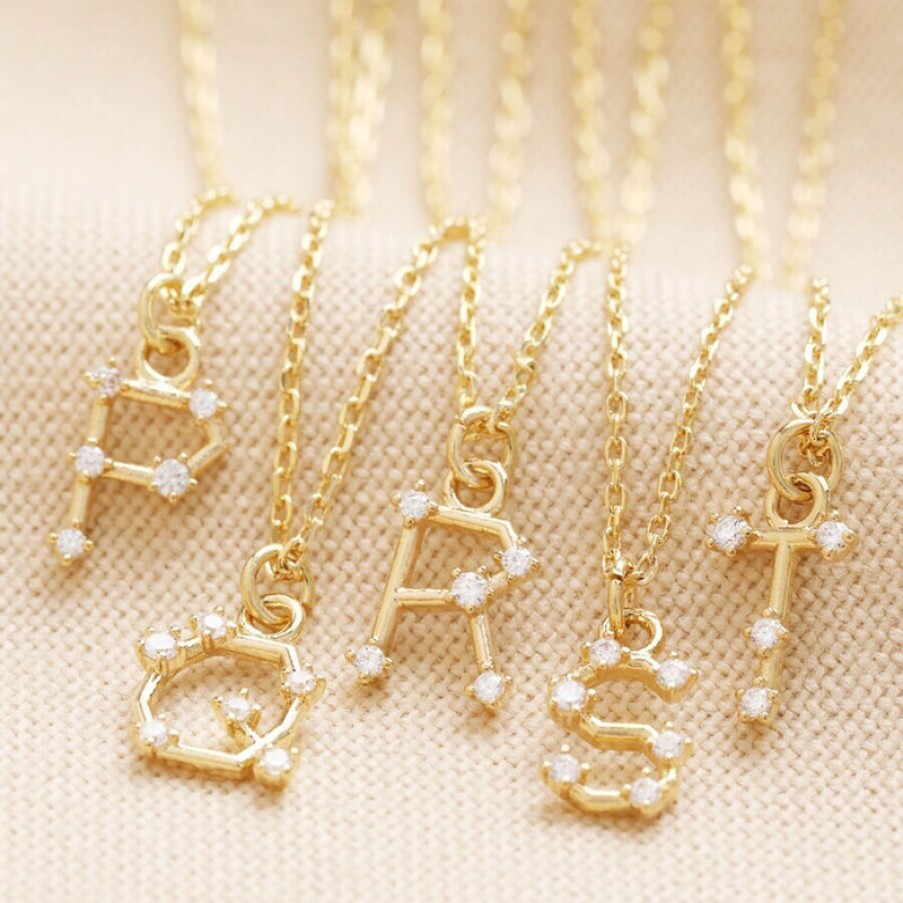 LISA ANGEL S Initial Crystal Constellation Necklace In Gold | Collen & Clare Hot