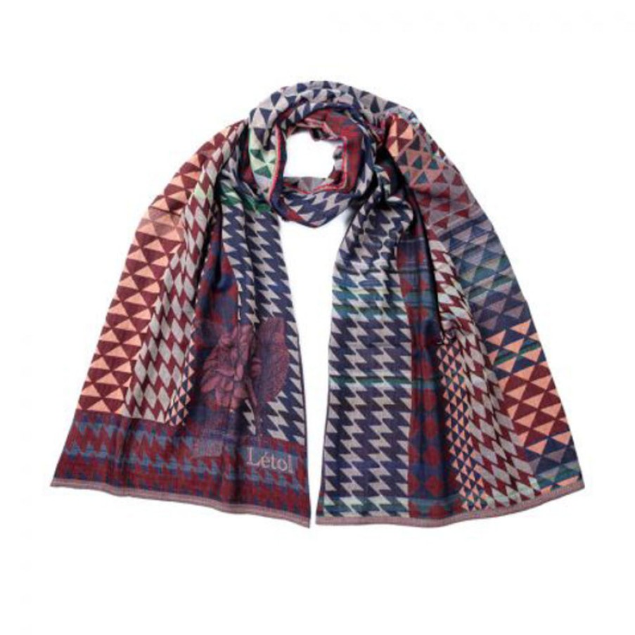 LETOL Casimir Scarf - Navy/Red New