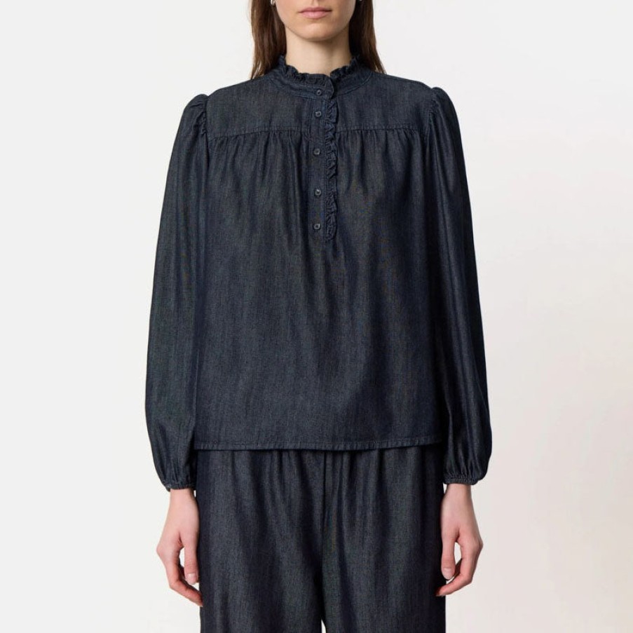 LEVETE ROOM Fabiola 3 Shirt In Dark Navy Best