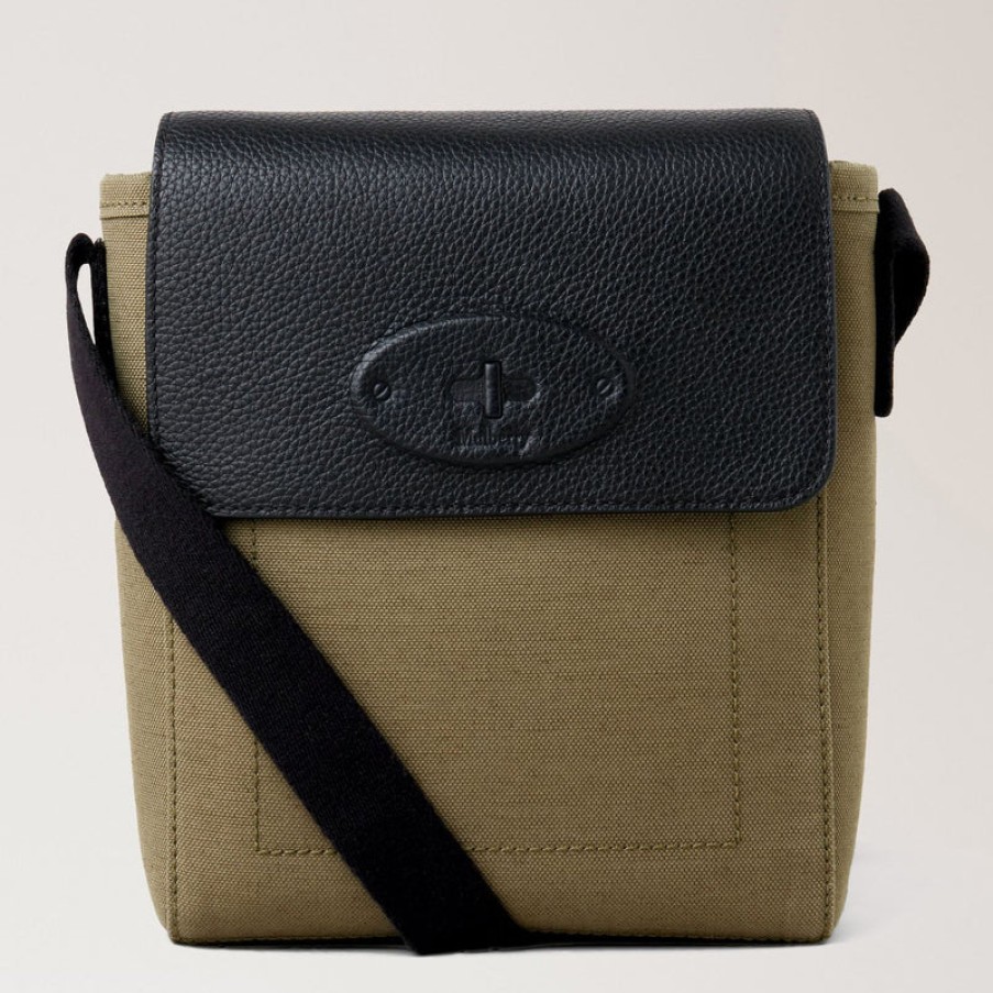 MULBERRY Skye Crossbody Canvas Messenger In Olive/Black Online