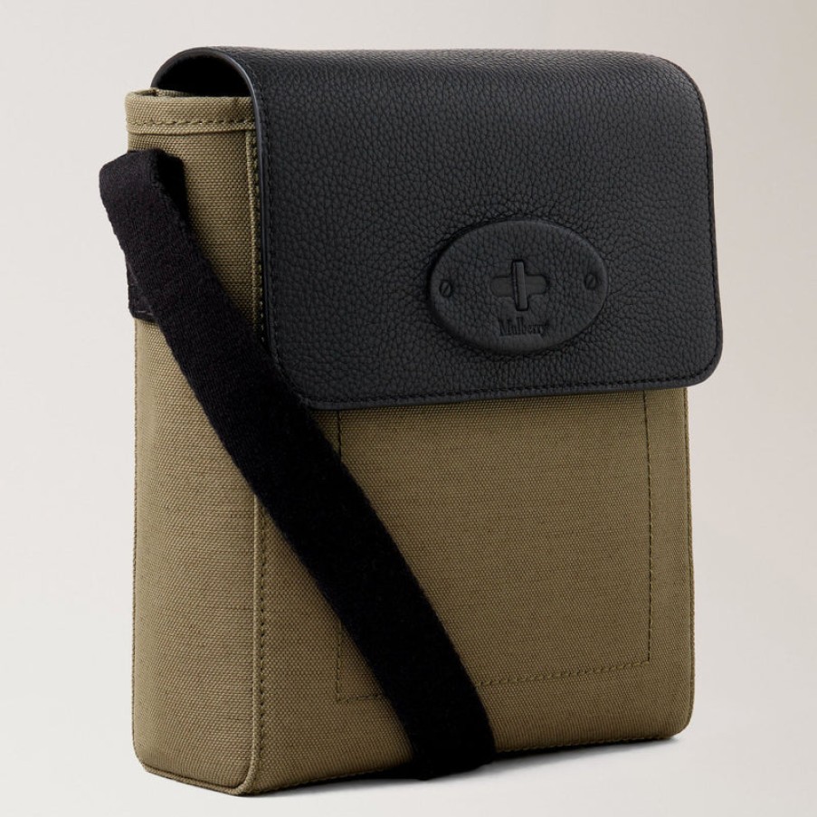 MULBERRY Skye Crossbody Canvas Messenger In Olive/Black Online