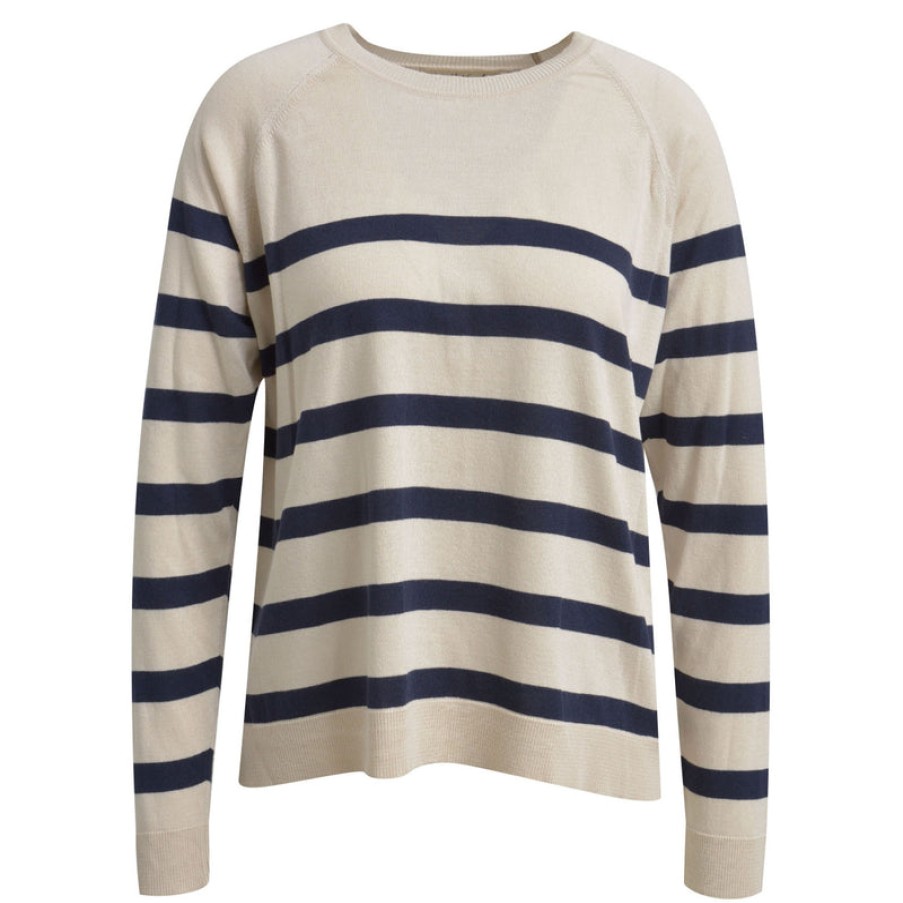 SMITH & SOUL Fine Knit Striped Raglan Jumper In Marine Print New