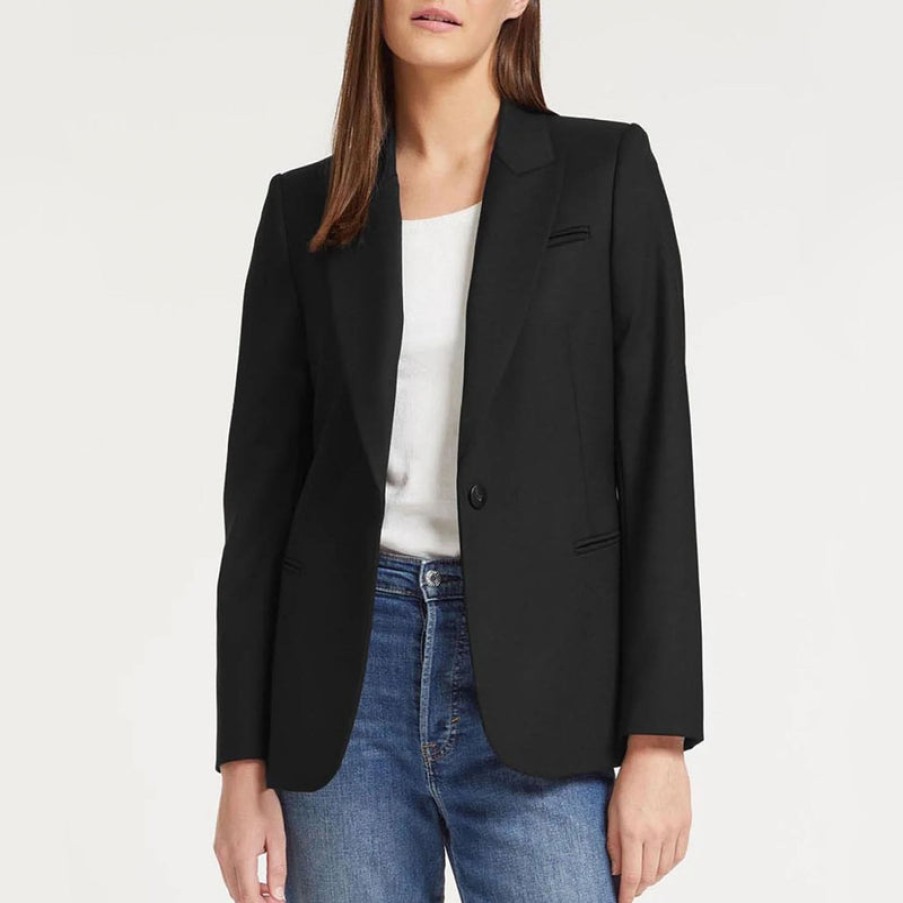 CEFINN Jamie Stretch Wool Blazer In Black | Collen & Clare Hot