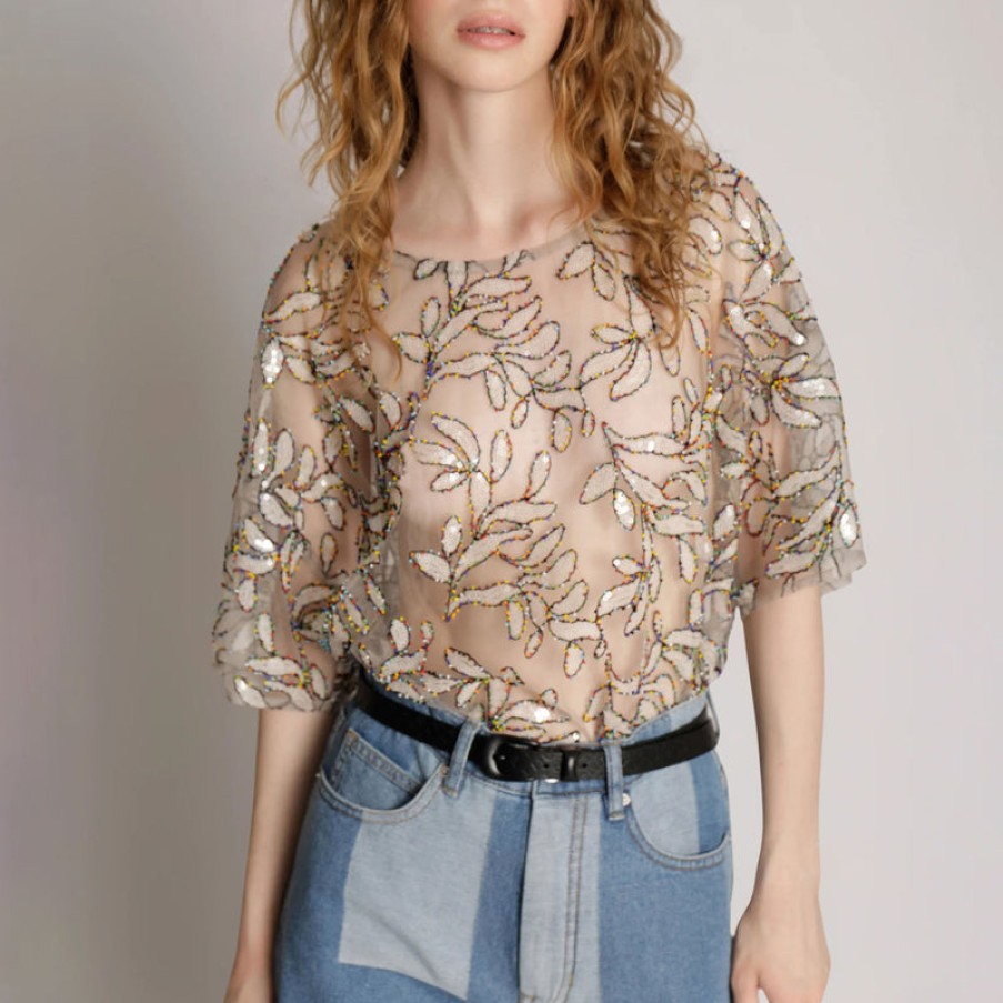 MUNTHE Murozo See-Through Blouse In Mix New