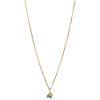 ENAMEL COPENHAGEN Cherry Necklace In Grass Green 18K Gold Plated | Collen & Clare Clearance