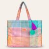 OILILY Sanny Check Shopper Bag In Multi New