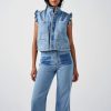 SEVENTY & MOCHI Pablo Denim Waistcoat In Rodeo Vintage Best