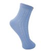 BLACK COLOUR Kissa Socks In Sky Blue Best