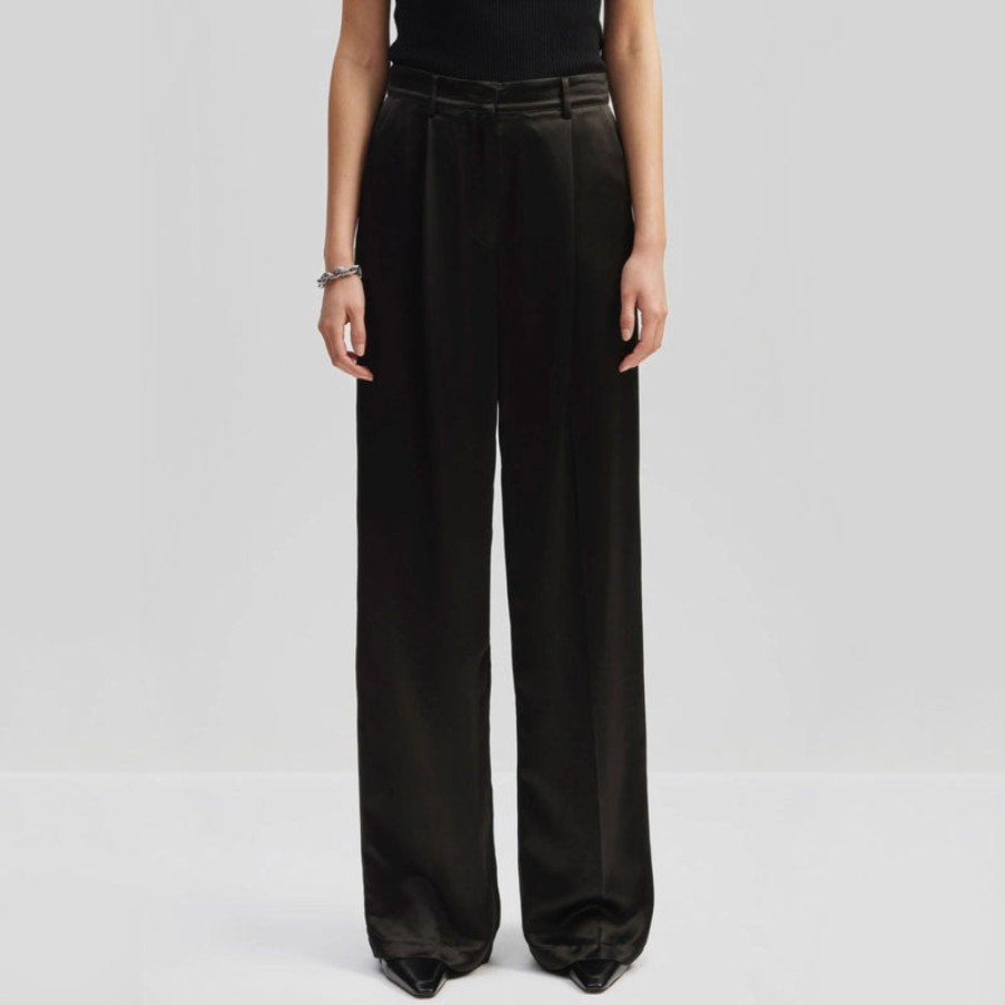 BY MALINA Carlotta Wide Leg Trousers In Black | Collen & Clare Online