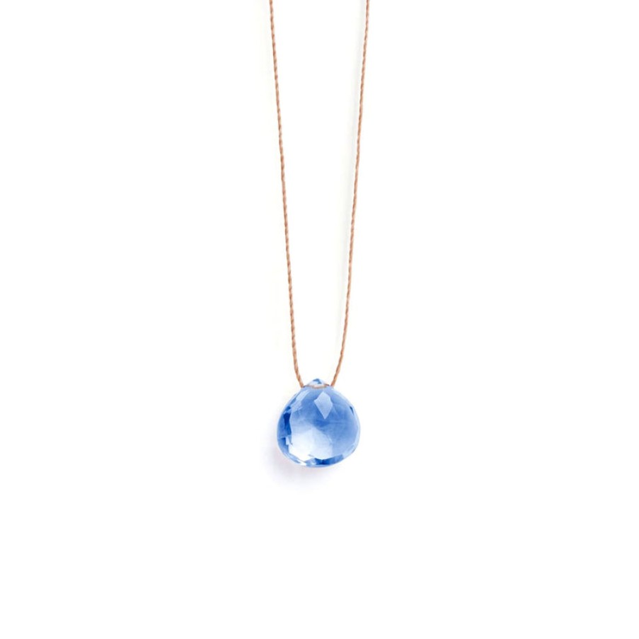 WANDERLUST LIFE Fine Cord Necklace In California Blue | Collen & Clare Clearance