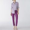 OUI Shirt Blouse In Violet White Clearance