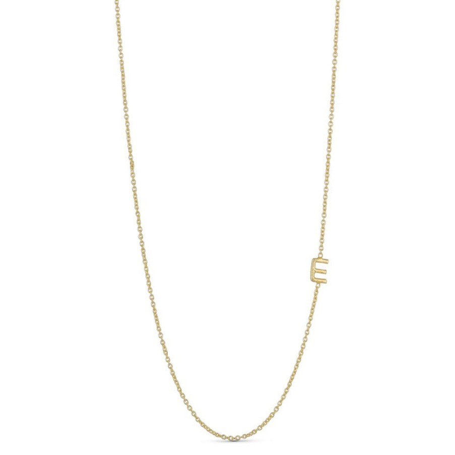 PURE BY NAT Necklace With Letter E In Chain In Gold | Collen And Clare Hot