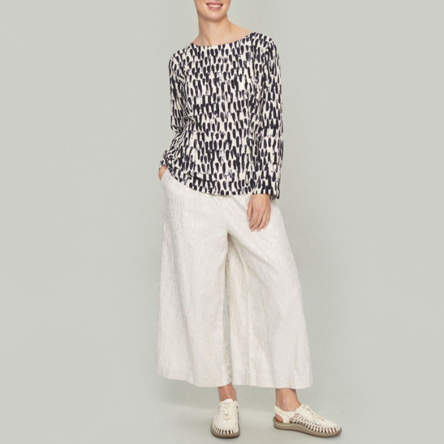 BITTE KAI RAND Silver Stick Linen Trousers In Ivory Silver Wholesale