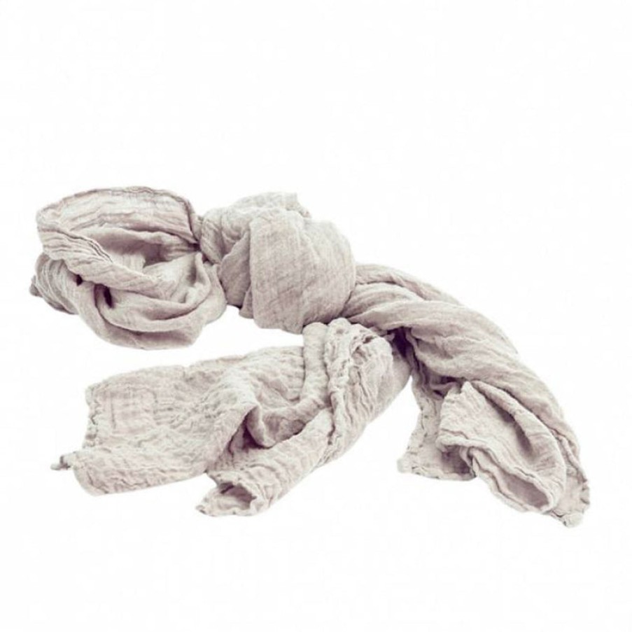 COULEUR CHANVRE Hemp Scarf In Grey Pearl | Collen & Clare Clearance