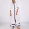 VILAGALLO Vilagallo Natalia Cotton Poplin Dress In White Wholesale