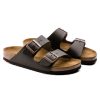 BIRKENSTOCK Arizona Natural Leather Sandals In Dark Brown Best