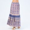 M.A.B.E Cass Print Maxi Skirt In Multi New