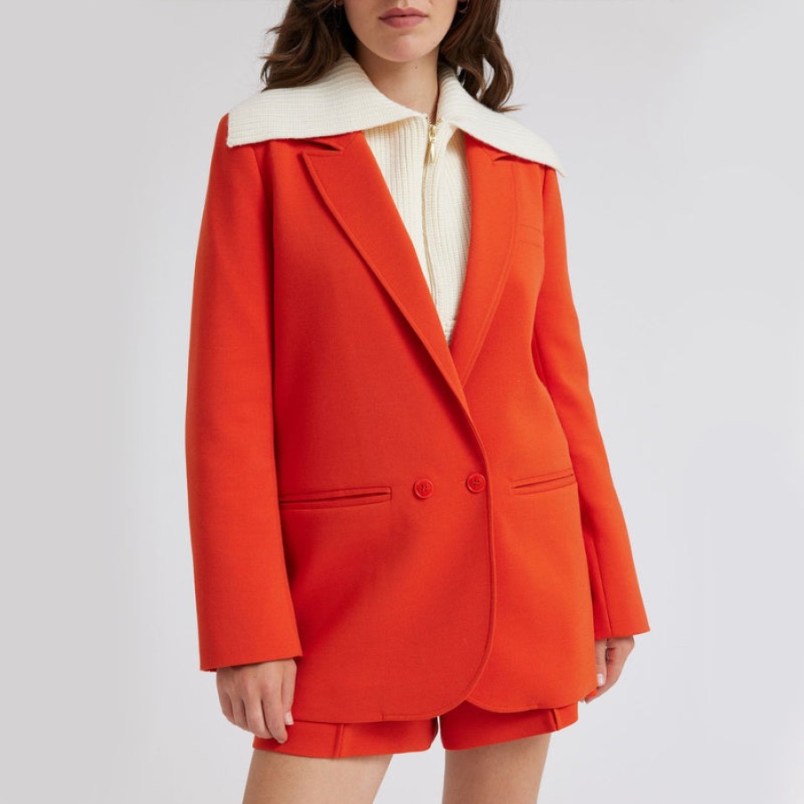 IDANO Karine Suit Jacket In Orange | Collen & Clare Clearance