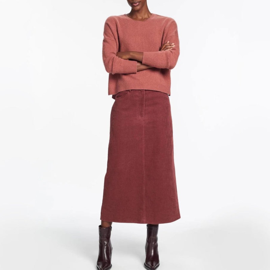 CEFINN Shona Corduroy Skirt In Dark Rose | Collen & Clare New