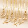 LISA ANGEL Y Initial Crystal Constellation Necklace In Gold | Collen & Clare New