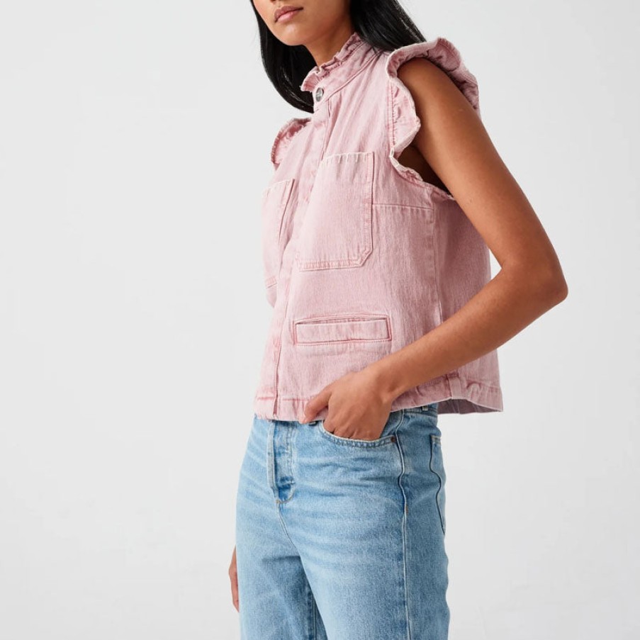 SEVENTY & MOCHI Pablo Waistcoat In Dusty Rose Clearance