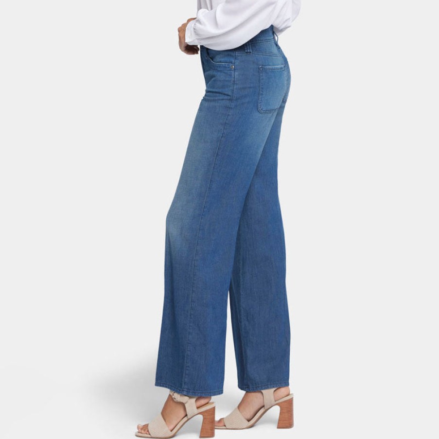 NYDJ Teresa Wide Leg Jeans In Mission Blue Hot