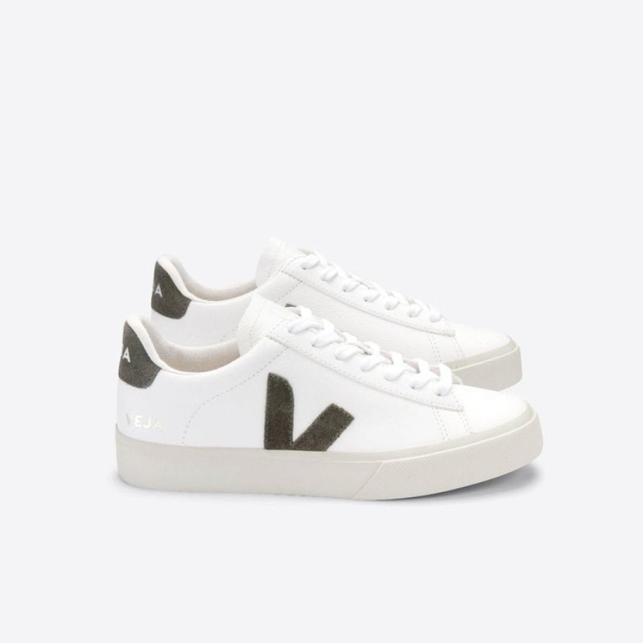 VEJA Mens Campo Chromefree Sneakers In Extra White/Khaki | Collen And Clare Best