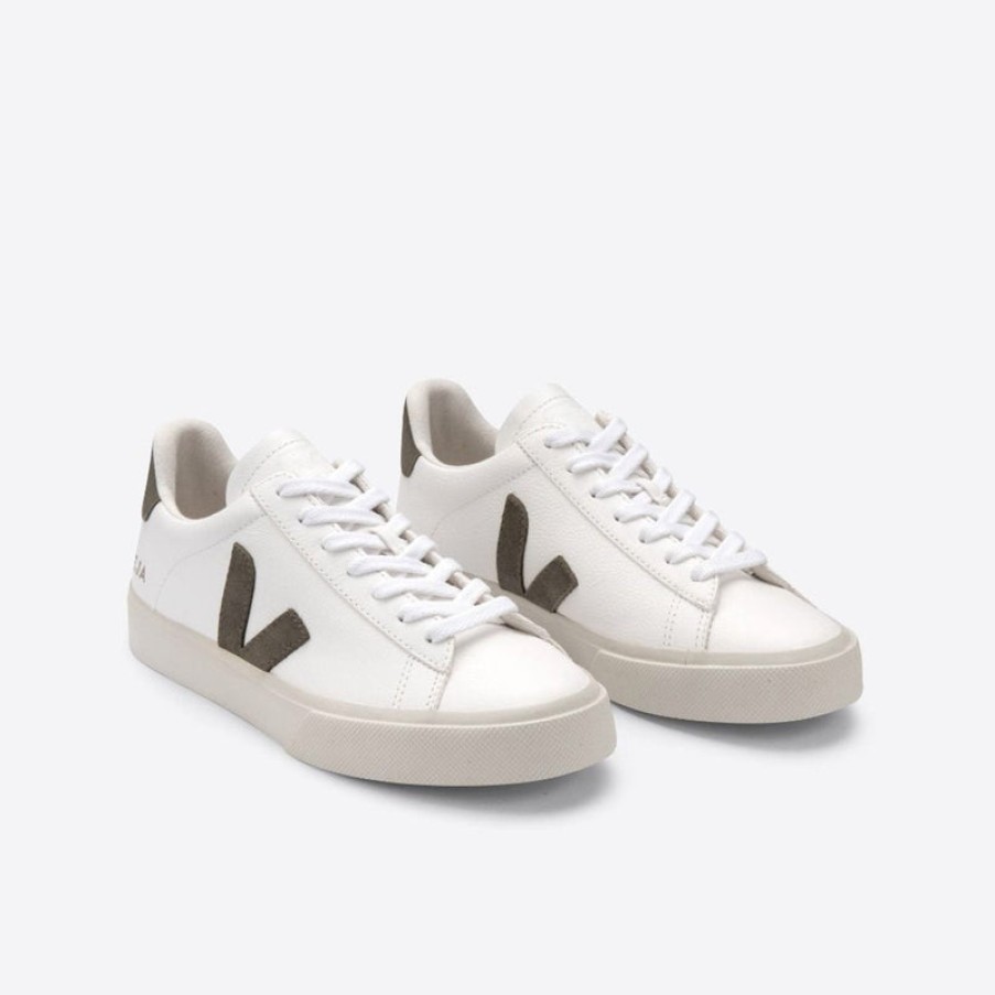 VEJA Mens Campo Chromefree Sneakers In Extra White/Khaki | Collen And Clare Best