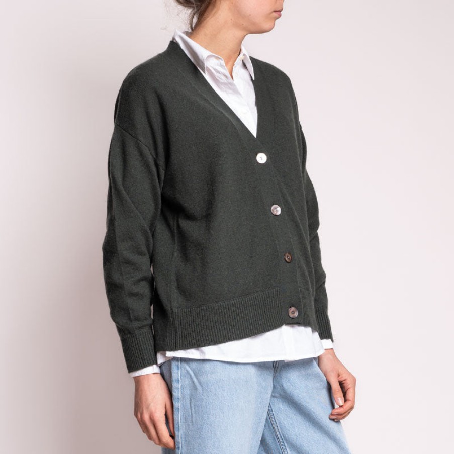 JUMPER1234 Oversized Cashmere Cardigan In Khaki Online