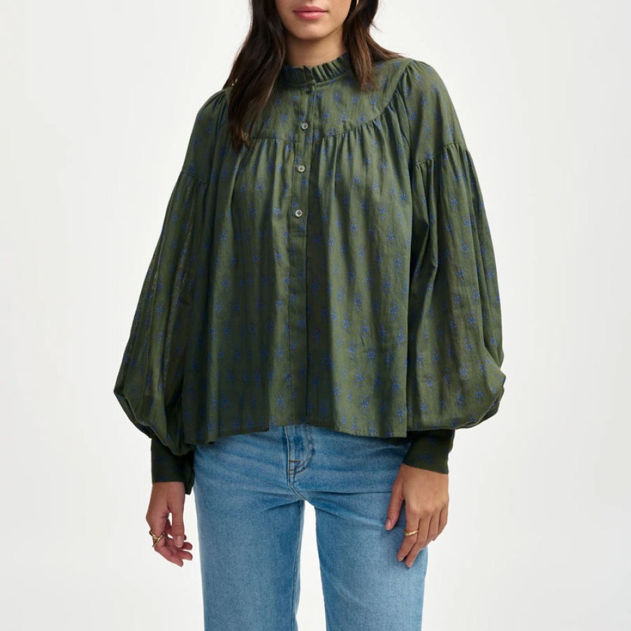 BELLEROSE Diana Blouse In Olive Night New